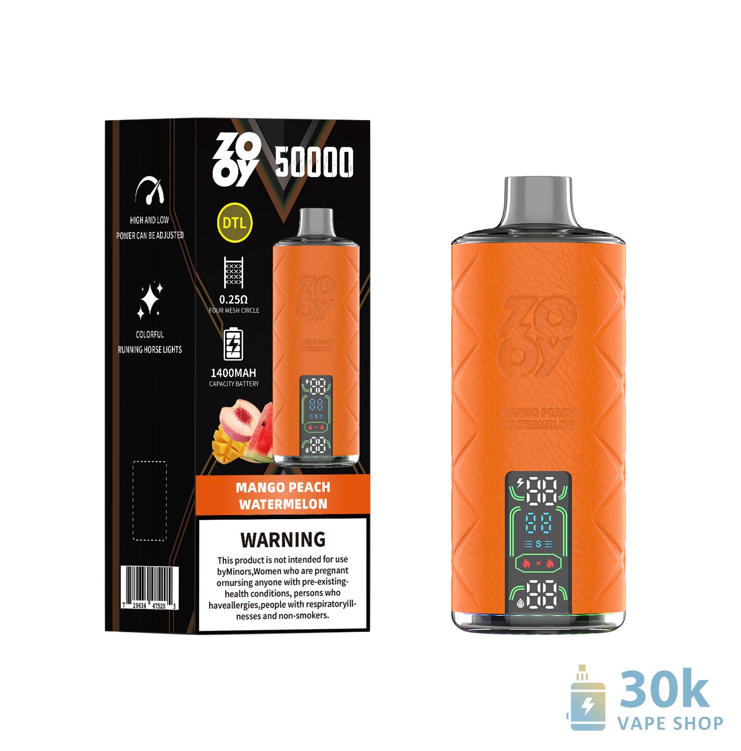 Zooy Shisha 50000 Puffs Disposable Vape | Rechargeable & Adjustable Airflow - Immagine 5