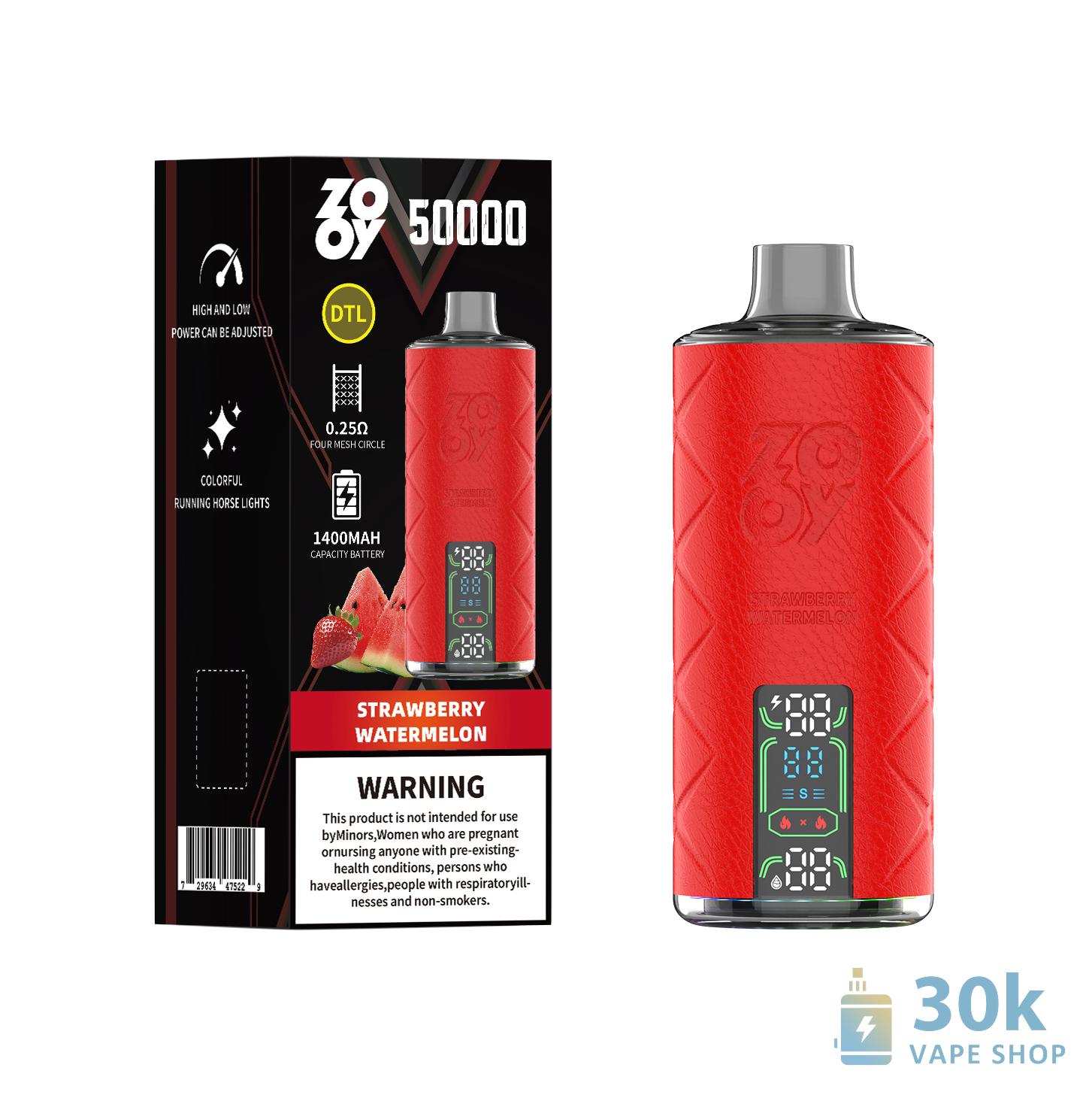 Zooy Shisha 50000 Puffs Disposable Vape | Rechargeable & Adjustable Airflow - Immagine 2