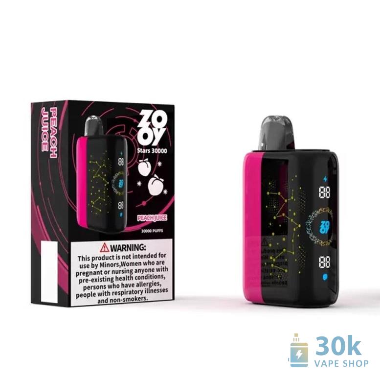 Zooy Stars 30000 Disposable Vape - 30,000 Puffs with LED Screen & Adjustable Airflow - Immagine 2