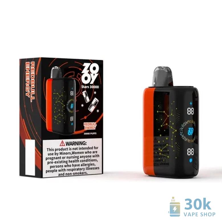 Zooy Stars 30000 Vape usa e getta - 30.000 boccate con schermo LED e flusso d'aria regolabile