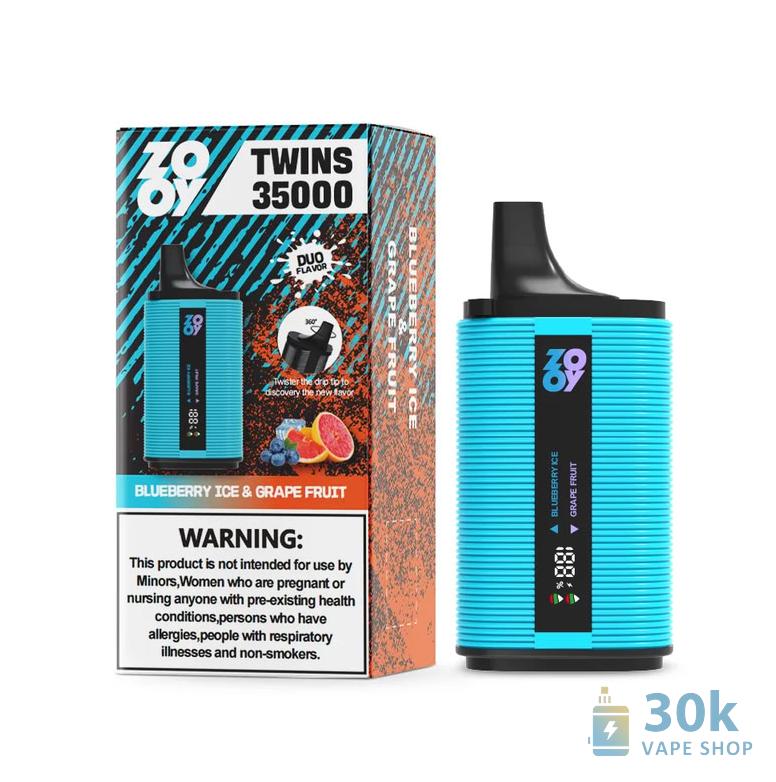 Zooy Twins 35000 Disposable Vape - Dual Flavor, Mesh Coil, 35,000 Puffs - Obrázek 4