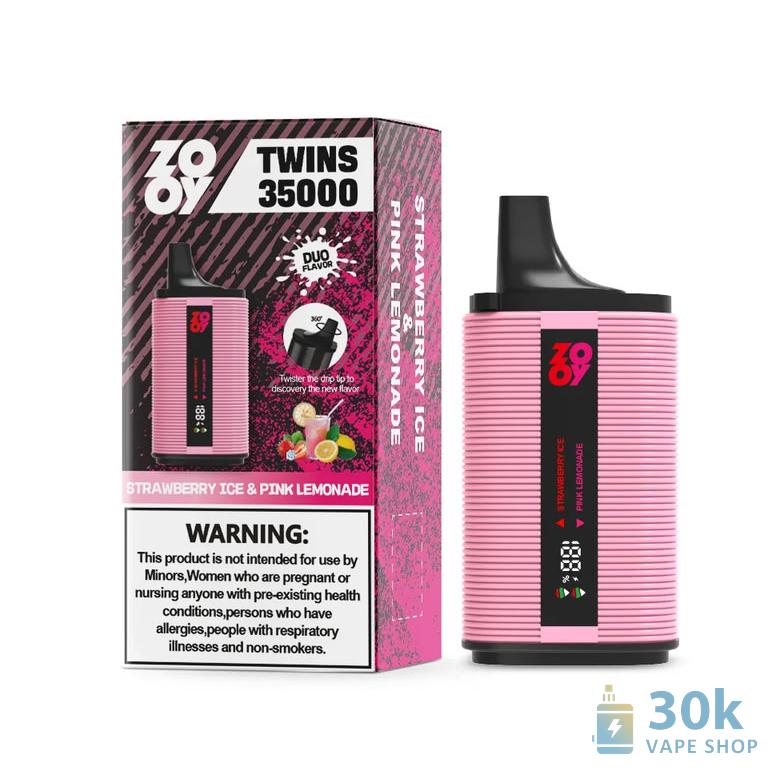 Zooy Twins 35000 Disposable Vape - Dual Flavor, Mesh Coil, 35,000 Puffs - Obrázek 3