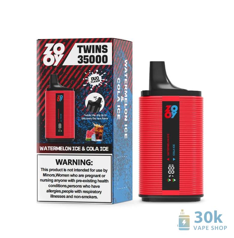 Zooy Twins 35000 Disposable Vape - Dual Flavor, Mesh Coil, 35,000 Puffs - Obrázek 5
